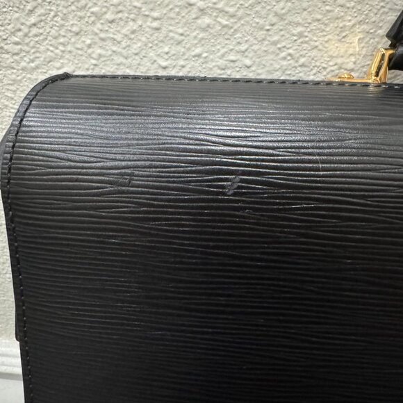 Louis Vuitton Black Epi Serviette Fermoir Briefcase - Picture 3 of 16